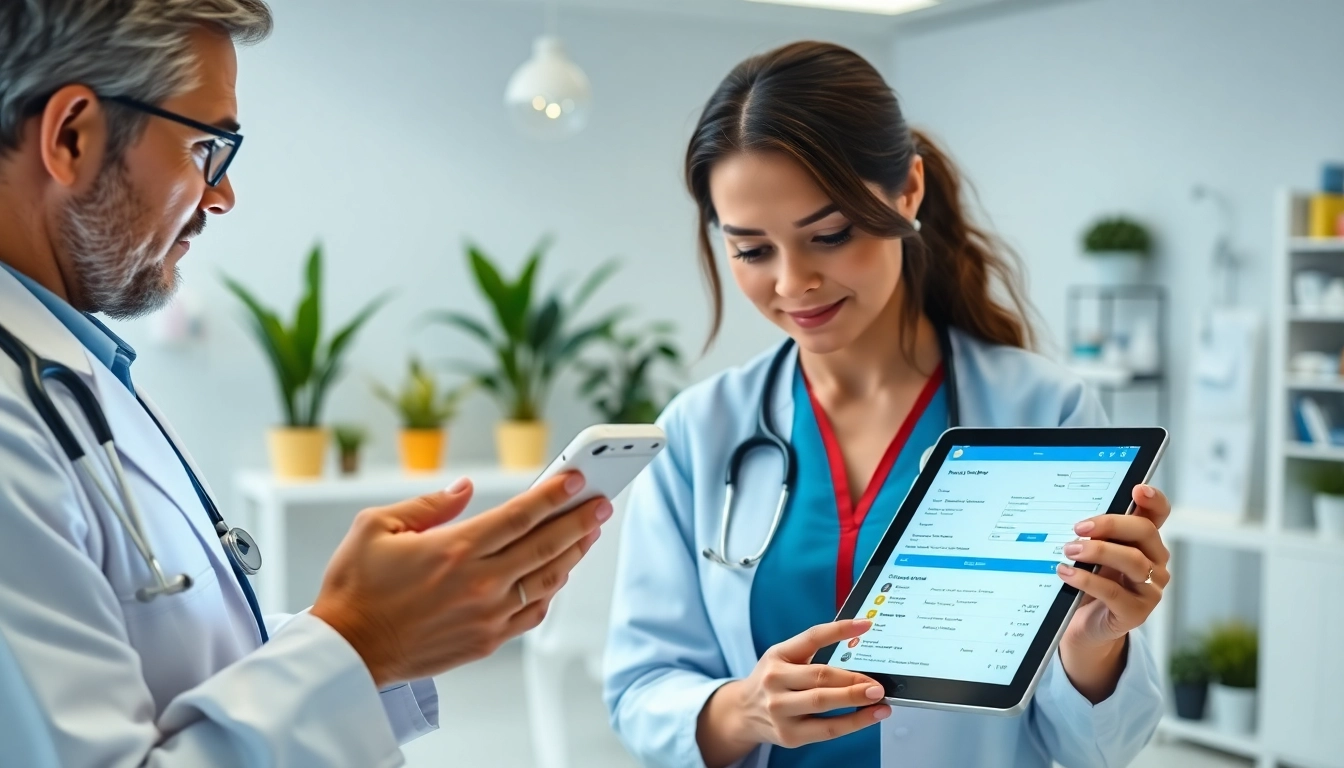 Engage with innovative free eprescription apps in a modern healthcare setting.